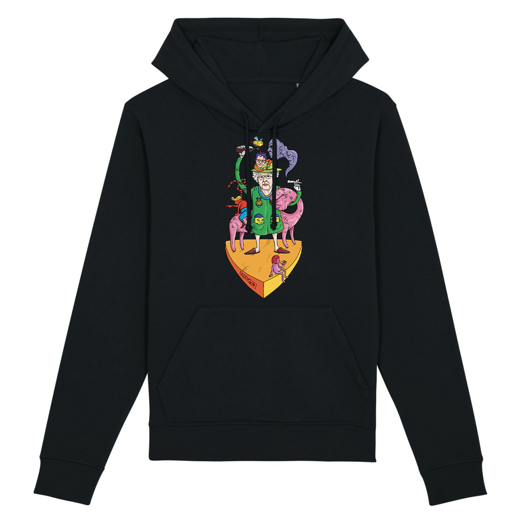 FELPA CAPPUCCIO - REGINA nera